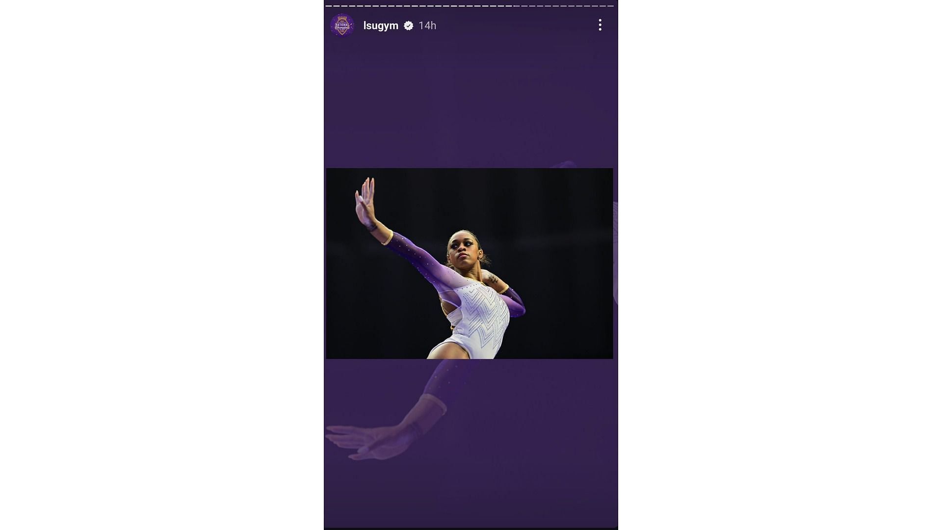 LSU's Instagram stories post feat Amari Drayton (Image via: LSU Instagram handle)